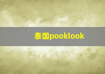 泰国pooklook