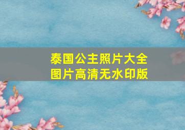 泰国公主照片大全图片高清无水印版