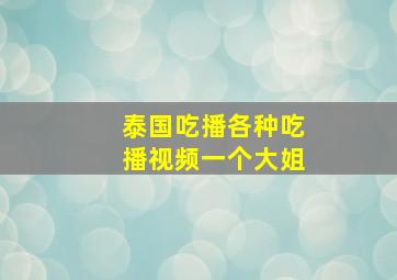 泰国吃播各种吃播视频一个大姐