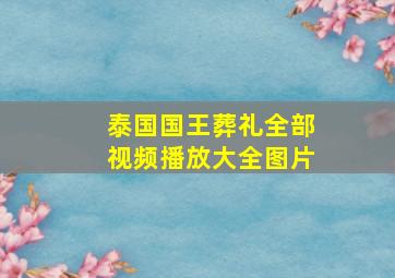 泰国国王葬礼全部视频播放大全图片