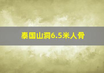 泰国山洞6.5米人骨