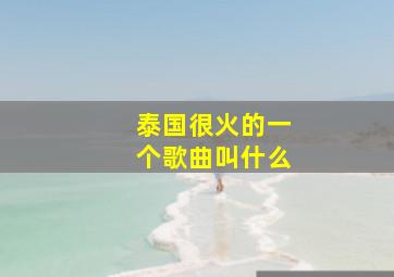 泰国很火的一个歌曲叫什么