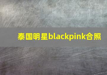 泰国明星blackpink合照