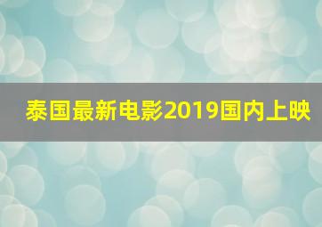 泰国最新电影2019国内上映