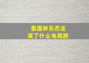 泰国林乐杰还演了什么电视剧