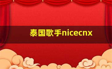 泰国歌手nicecnx