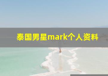 泰国男星mark个人资料