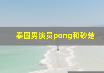 泰国男演员pong和砂楚