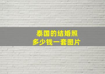 泰国的结婚照多少钱一套图片