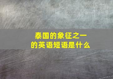 泰国的象征之一的英语短语是什么