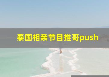 泰国相亲节目推哥push