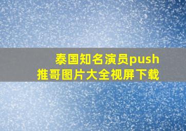 泰国知名演员push推哥图片大全视屏下载