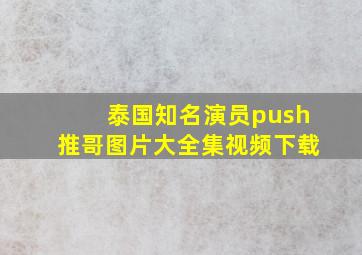 泰国知名演员push推哥图片大全集视频下载