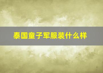 泰国童子军服装什么样