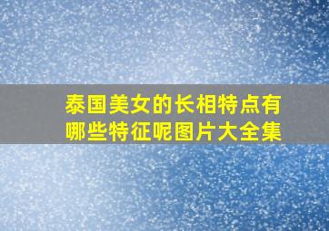 泰国美女的长相特点有哪些特征呢图片大全集