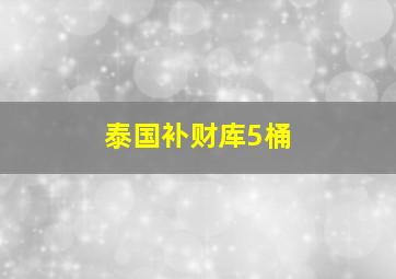 泰国补财库5桶