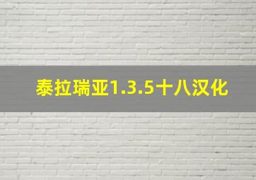 泰拉瑞亚1.3.5十八汉化