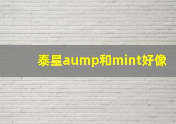 泰星aump和mint好像