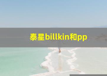 泰星billkin和pp