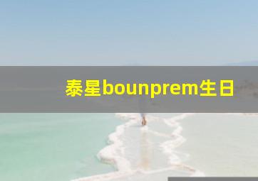 泰星bounprem生日