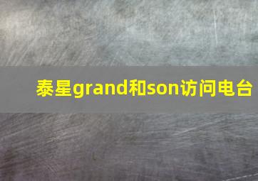 泰星grand和son访问电台