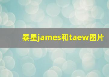 泰星james和taew图片