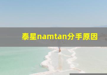 泰星namtan分手原因