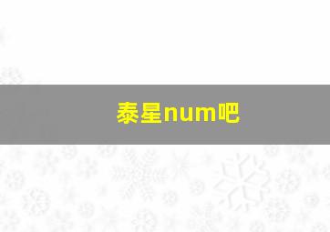 泰星num吧