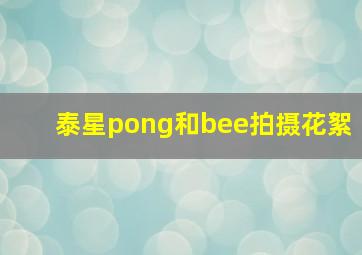 泰星pong和bee拍摄花絮