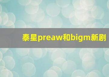 泰星preaw和bigm新剧