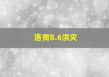 洛南8.6洪灾