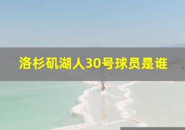 洛杉矶湖人30号球员是谁