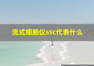 流式细胞仪ssc代表什么