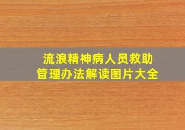 流浪精神病人员救助管理办法解读图片大全