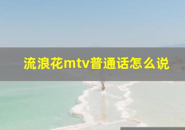 流浪花mtv普通话怎么说