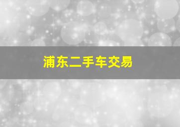 浦东二手车交易