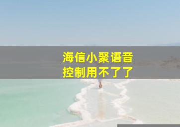 海信小聚语音控制用不了了