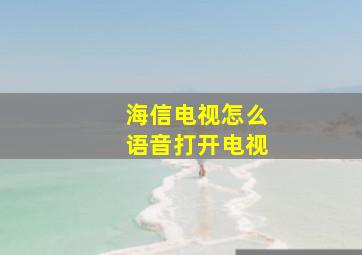 海信电视怎么语音打开电视