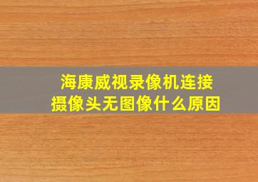 海康威视录像机连接摄像头无图像什么原因