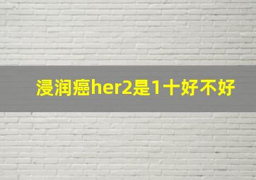 浸润癌her2是1十好不好