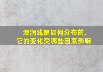 浸润线是如何分布的,它的变化受哪些因素影响