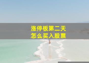 涨停板第二天怎么买入股票