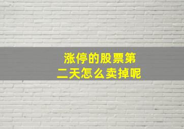 涨停的股票第二天怎么卖掉呢