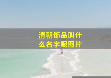 清朝饰品叫什么名字呢图片