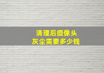 清理后摄像头灰尘需要多少钱