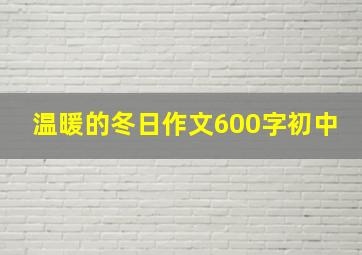 温暖的冬日作文600字初中