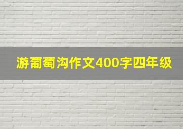 游葡萄沟作文400字四年级