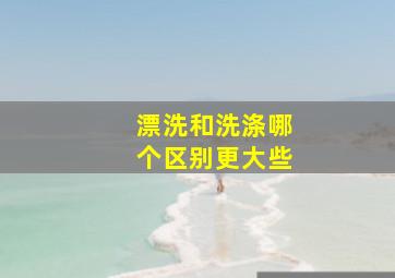 漂洗和洗涤哪个区别更大些