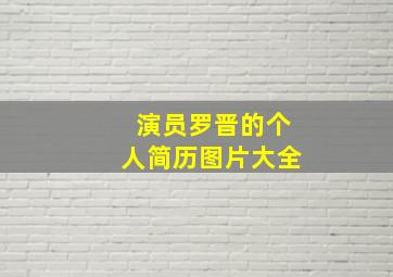 演员罗晋的个人简历图片大全