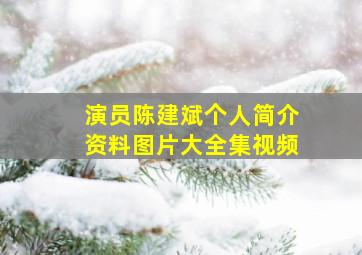 演员陈建斌个人简介资料图片大全集视频